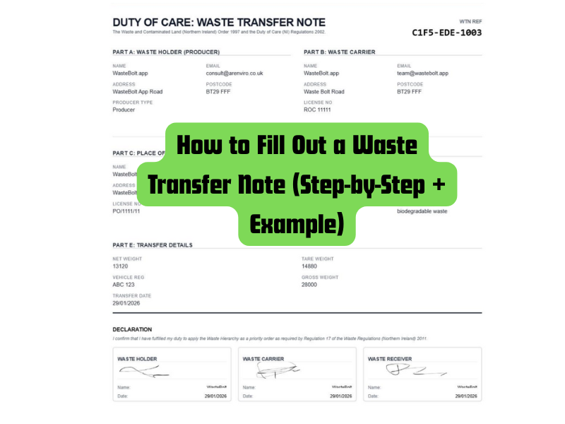 How to Write a Waste Transfer Note (With Example)